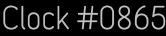 Clock Catalog Number