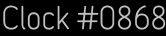 Clock Catalog Number