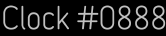 Clock Catalog Number