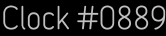 Clock Catalog Number