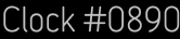 Clock Catalog Number