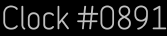 Clock Catalog Number