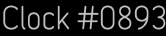 Clock Catalog Number