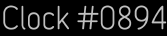 Clock Catalog Number