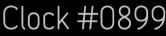 Clock Catalog Number