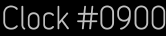Clock Catalog Number