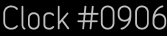 Clock Catalog Number