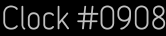 Clock Catalog Number