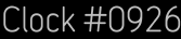 Clock Catalog Number