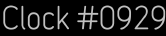 Clock Catalog Number