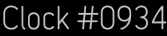 Clock Catalog Number
