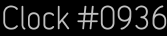 Clock Catalog Number