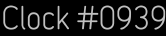 Clock Catalog Number