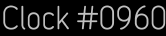 Clock Catalog Number