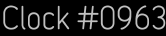 Clock Catalog Number
