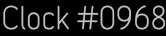 Clock Catalog Number