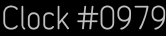 Clock Catalog Number