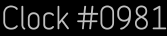 Clock Catalog Number