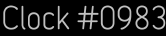 Clock Catalog Number
