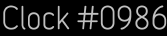 Clock Catalog Number