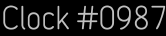 Clock Catalog Number