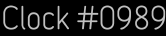 Clock Catalog Number