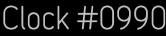 Clock Catalog Number