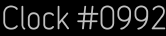 Clock Catalog Number