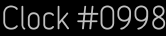 Clock Catalog Number