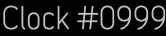 Clock Catalog Number