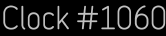 Clock Catalog Number