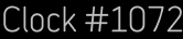 Clock Catalog Number