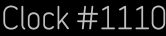 Clock Catalog Number