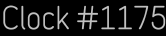 Clock Catalog Number