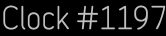 Clock Catalog Number