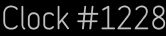Clock Catalog Number