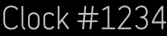 Clock Catalog Number