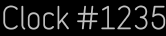 Clock Catalog Number