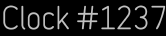 Clock Catalog Number