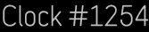 Clock Catalog Number