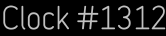 Clock Catalog Number