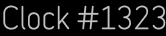 Clock Catalog Number