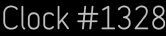 Clock Catalog Number