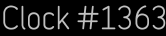 Clock Catalog Number