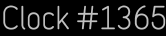 Clock Catalog Number