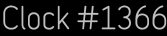 Clock Catalog Number