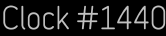 Clock Catalog Number