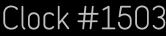 Clock Catalog Number