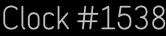 Clock Catalog Number