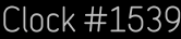 Clock Catalog Number